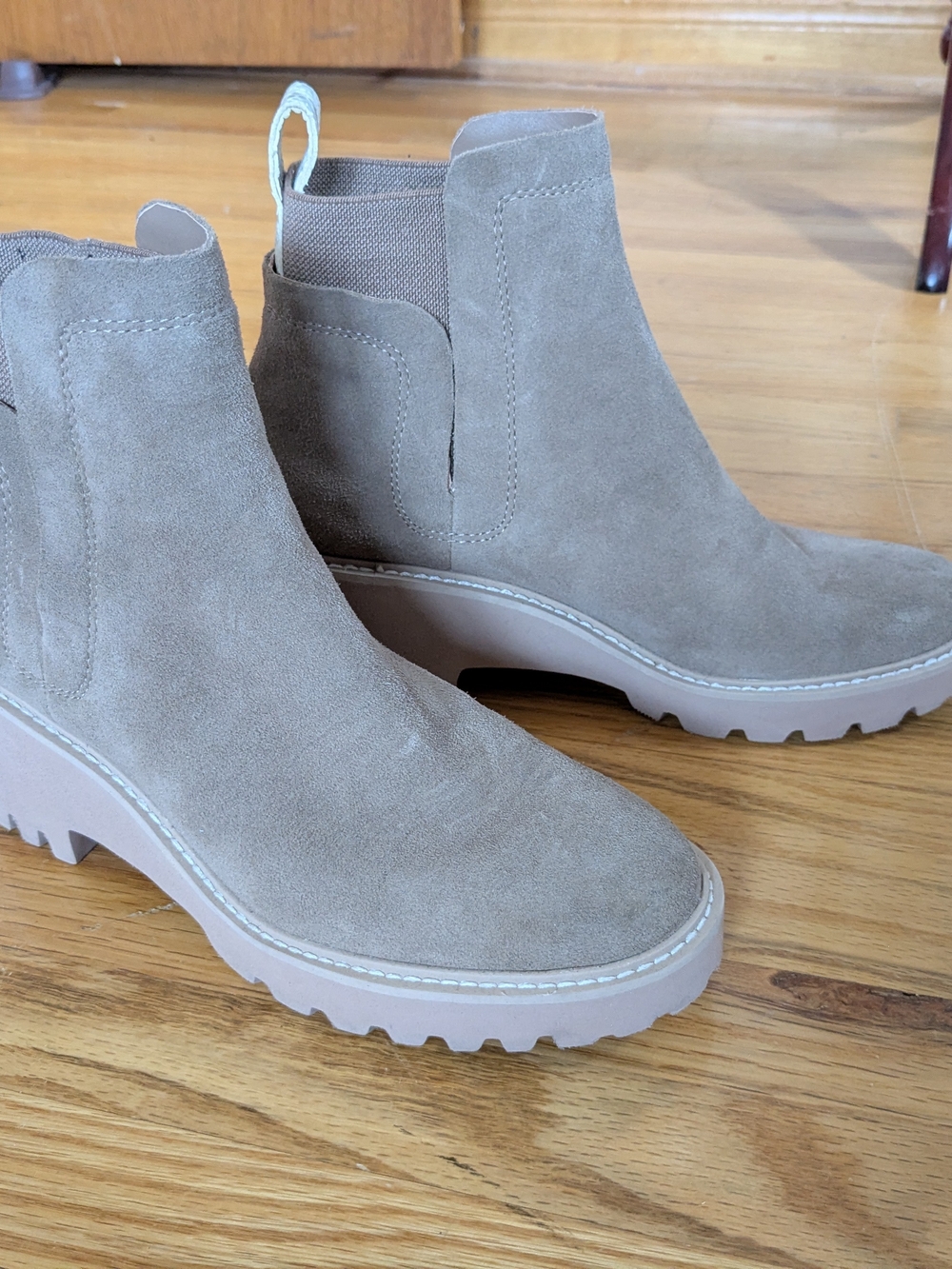 Dolce Vida Suede Lug Sole Chelsea Boot - Taupe